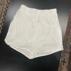 Princess Polly white linen blend shorts